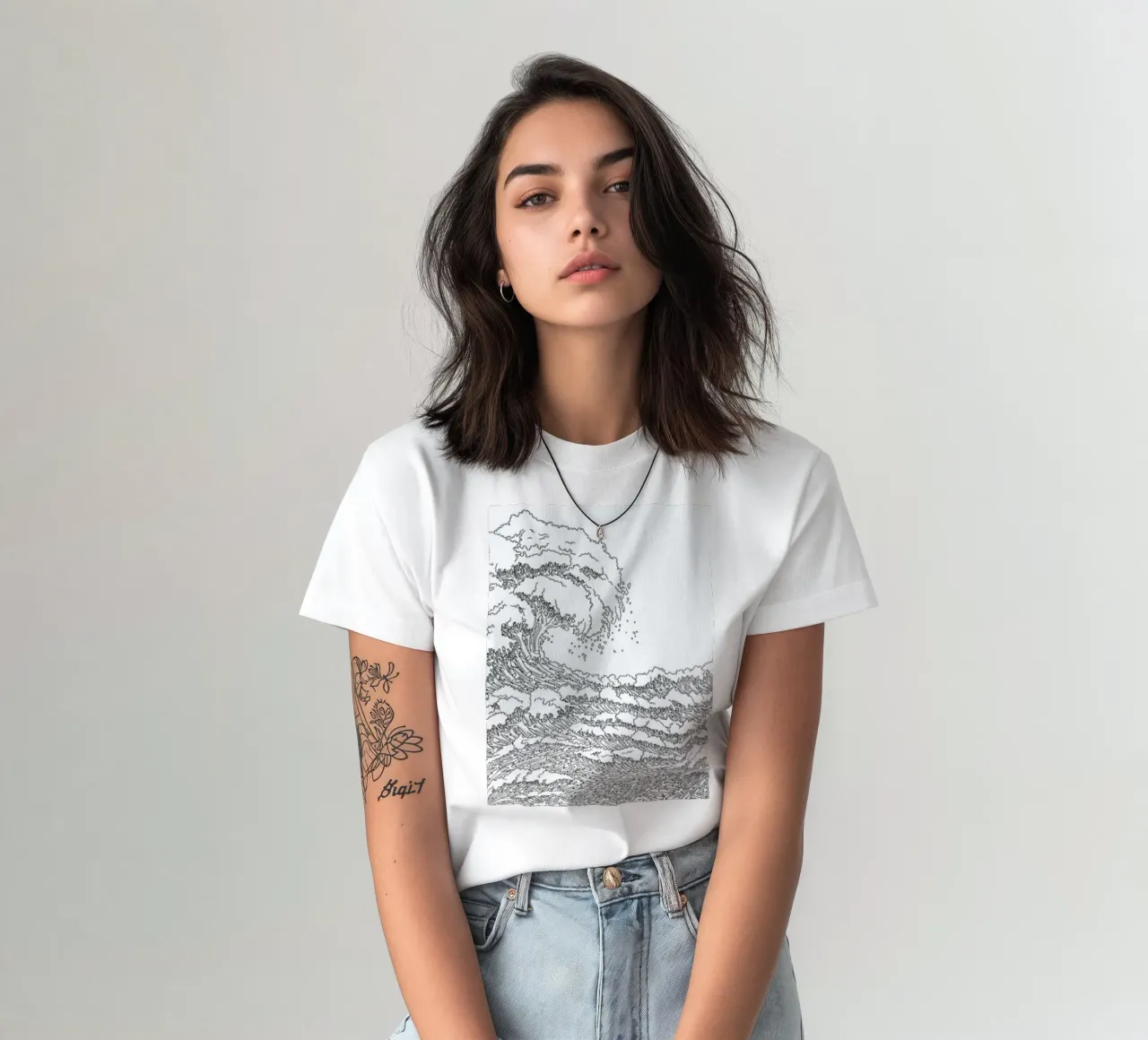 A Sorrowful Meeting with the Waves t-shirt by Artascy Art