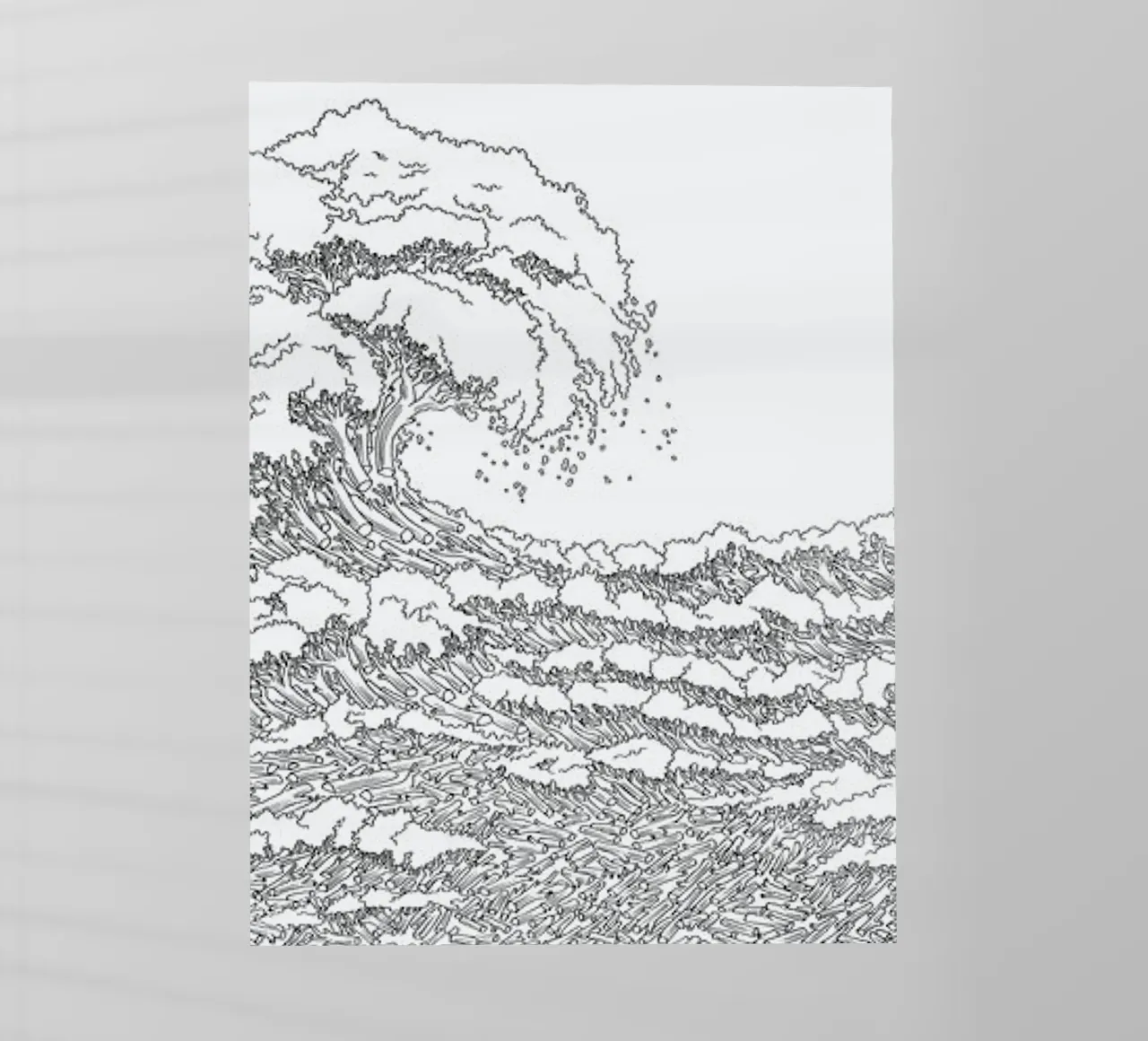 Une rencontre douloureuse avec les vagues film rétro-éclairé de Artascy Art