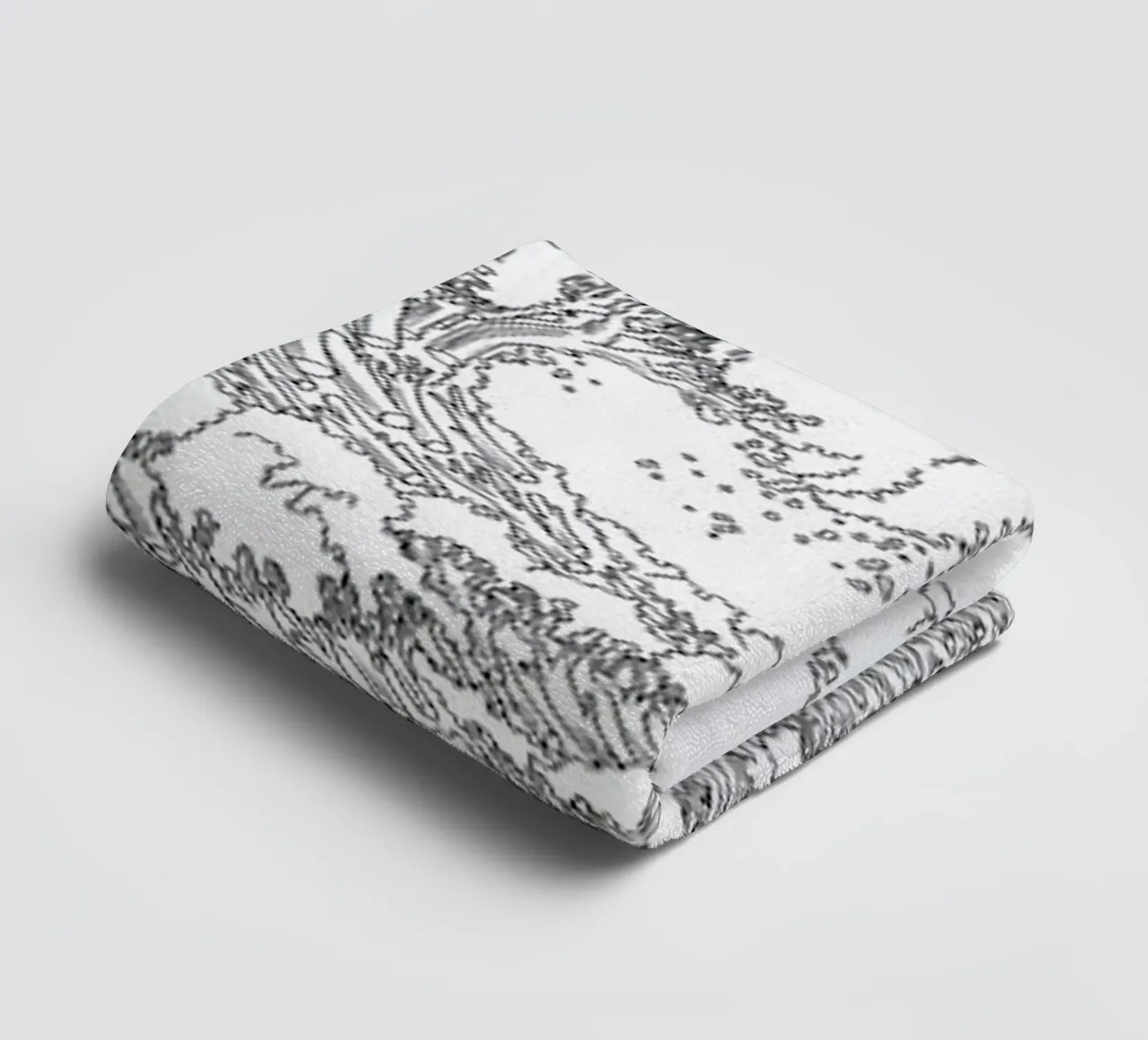 A Sorrowful Meeting with the Waves towel by Artascy Art