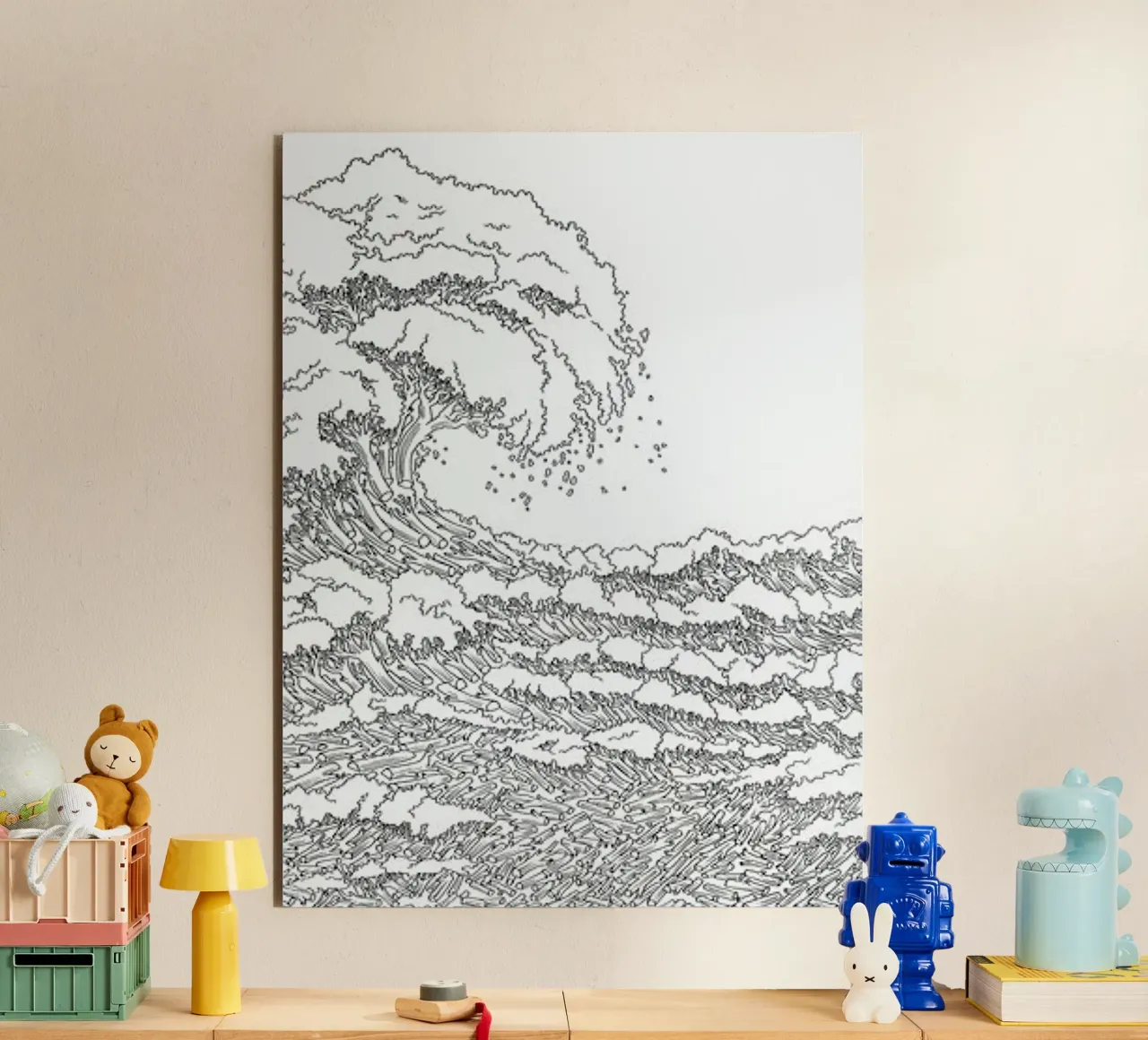 A Sorrowful Meeting with the Waves alu-dibond by Artascy Art