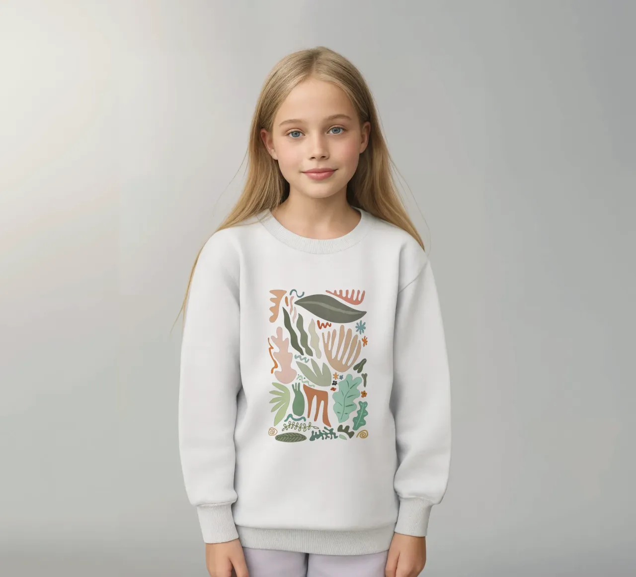 Colore botanico felpa bambino da amini54