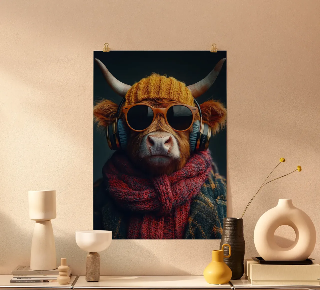 Sound of the Highlands: Die Kuh mit dem Beat carta hahnemühle da Nikis Art Studio
