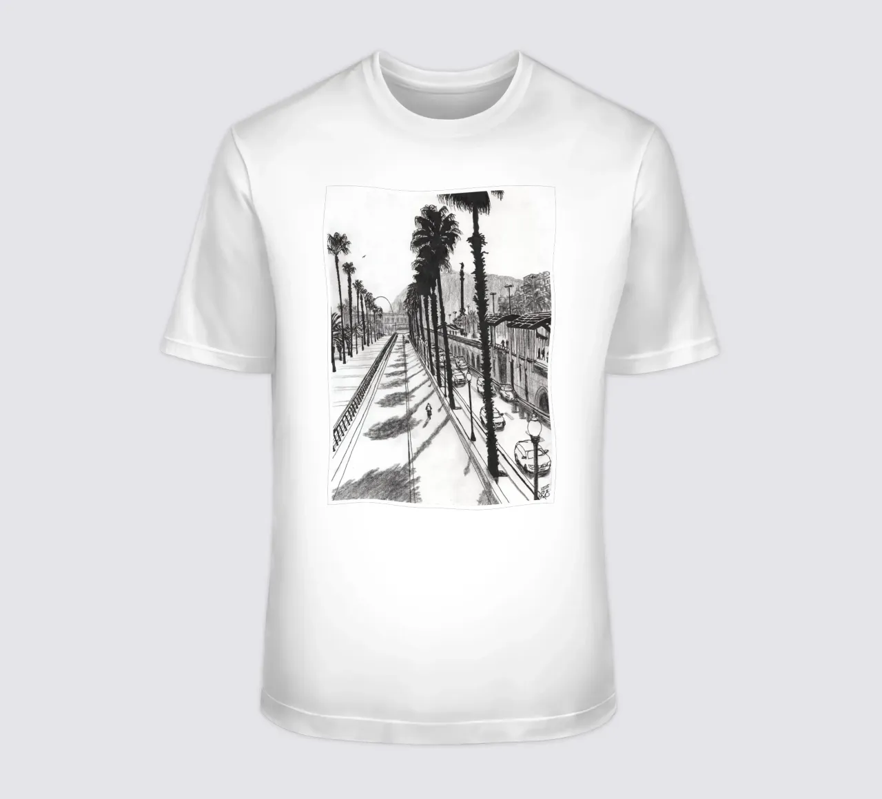 Palmbomen die schaduwen maken t-shirt van Asobōze