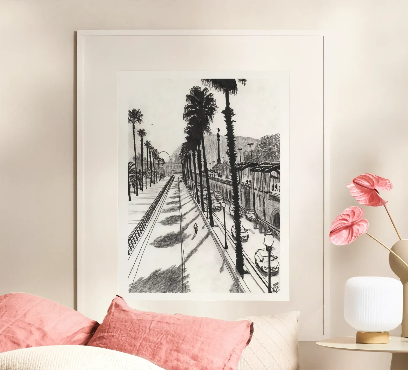 Palm Trees Making Shadows poster by Asobōze