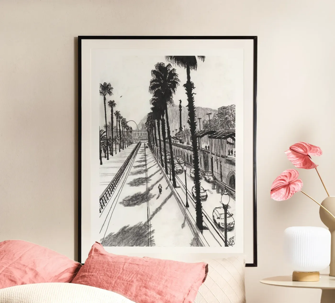 Palm Trees Making Shadows poster by Asobōze