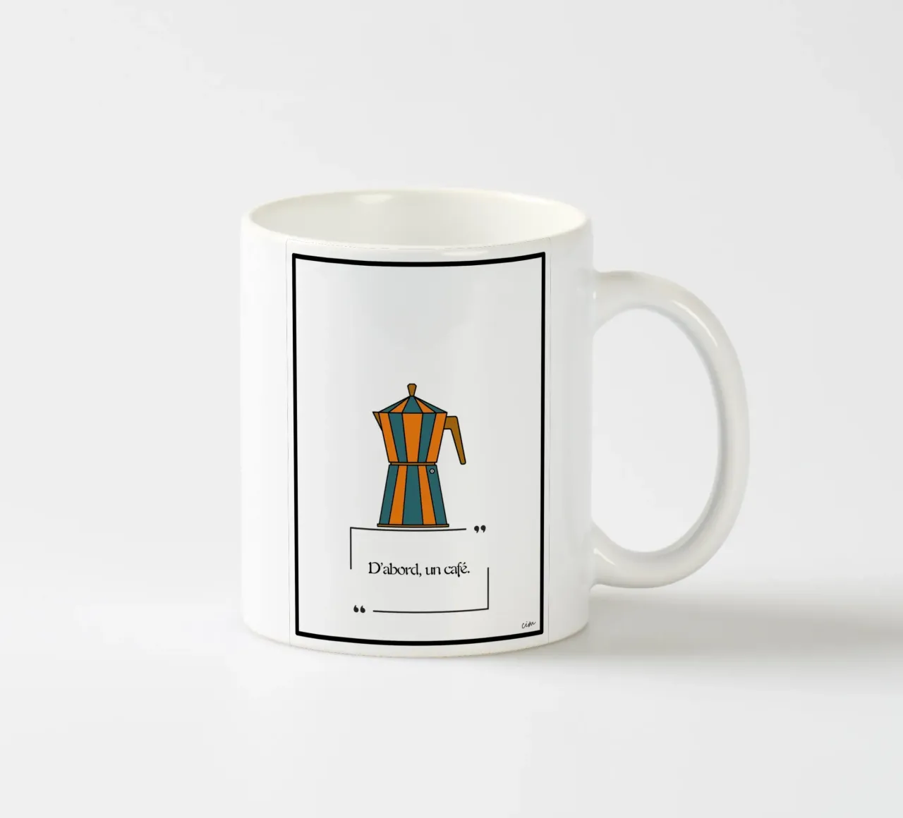 First coffee ! d'abord un café ! tazza in ceramica da cim_art