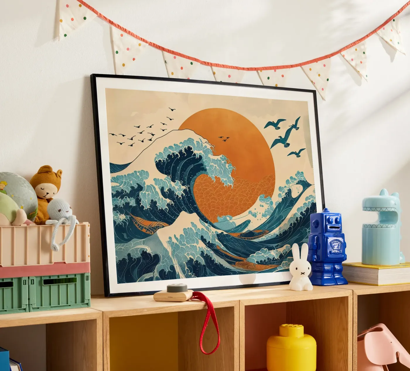 Sun , Big waves poster by Niki