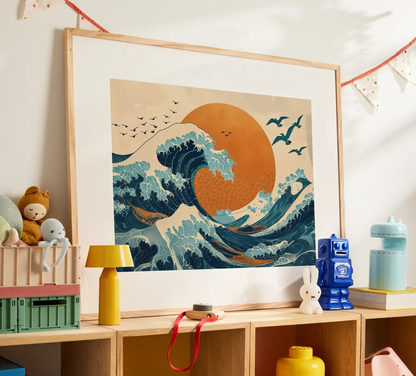 Sun , Big waves poster by Niki