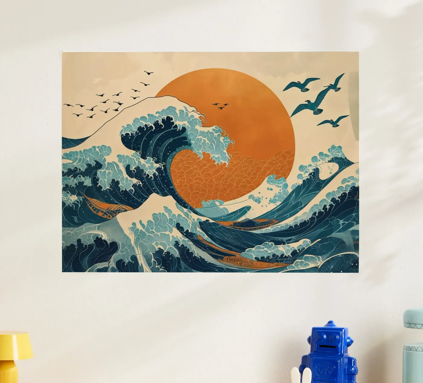Sun , Big waves poster by Niki
