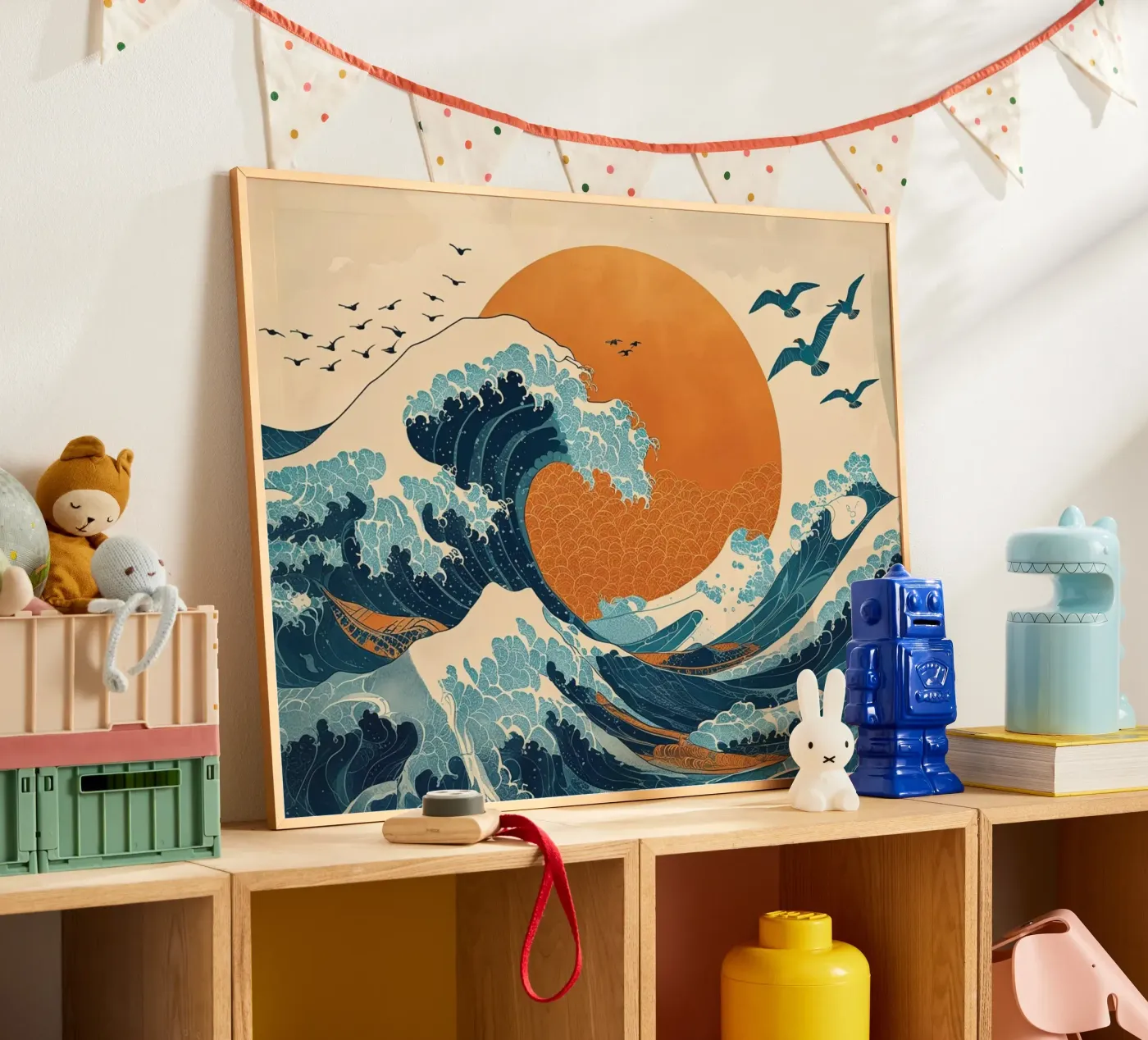 Sun , Big waves poster by Niki