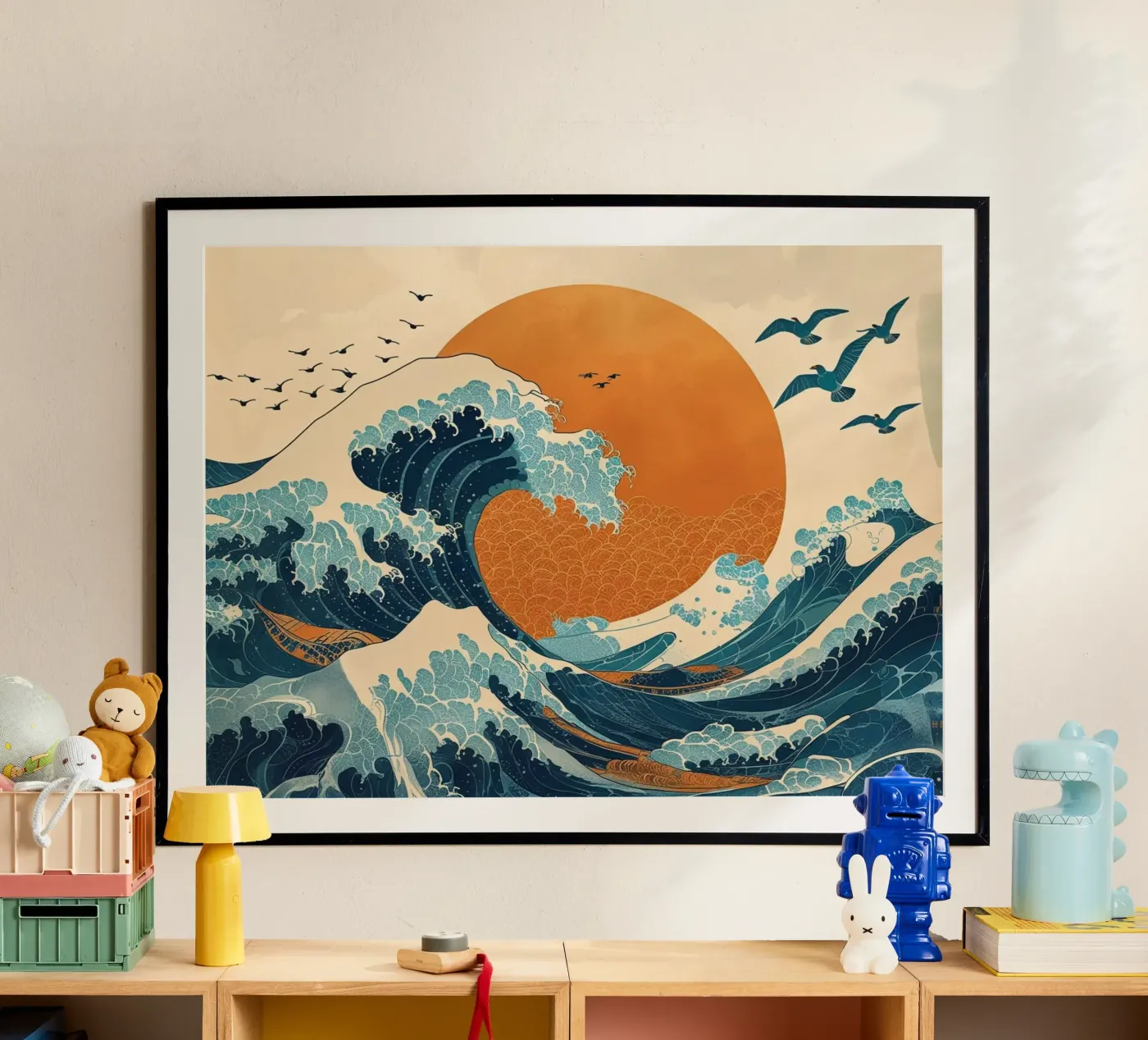 Sun , Big waves poster by Niki