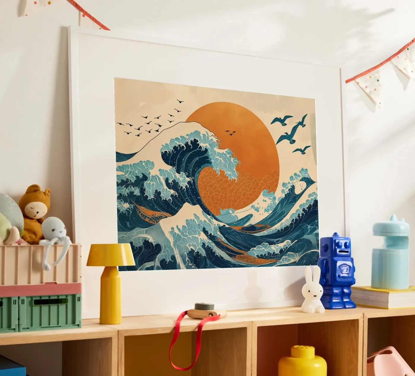 Sun , Big waves poster by Niki