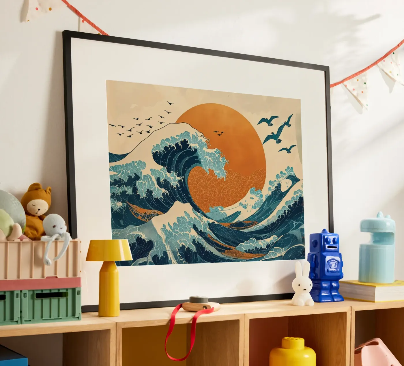 Sun , Big waves poster by Niki