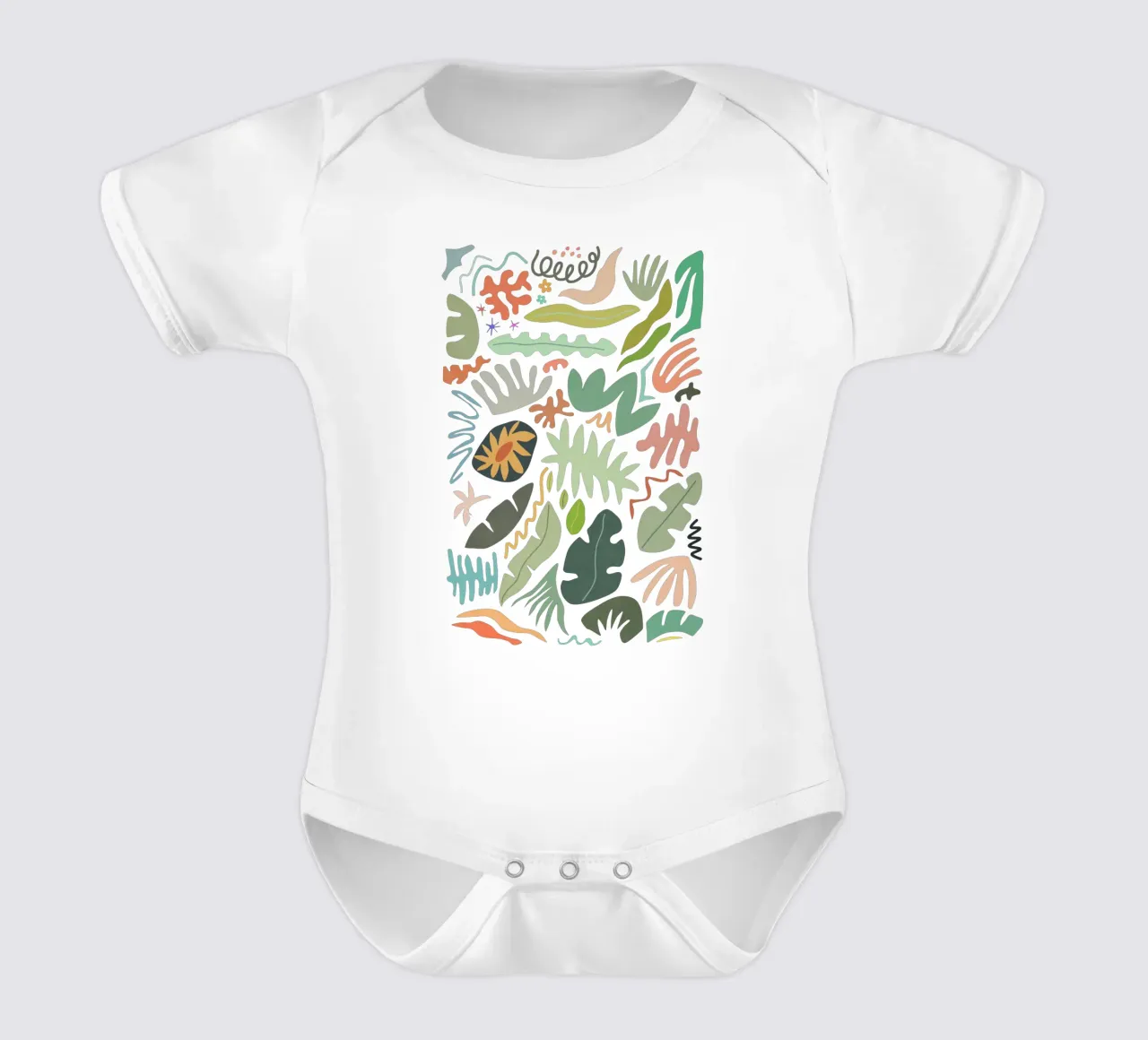 Colore botanico II body neonato maniche corte da amini54