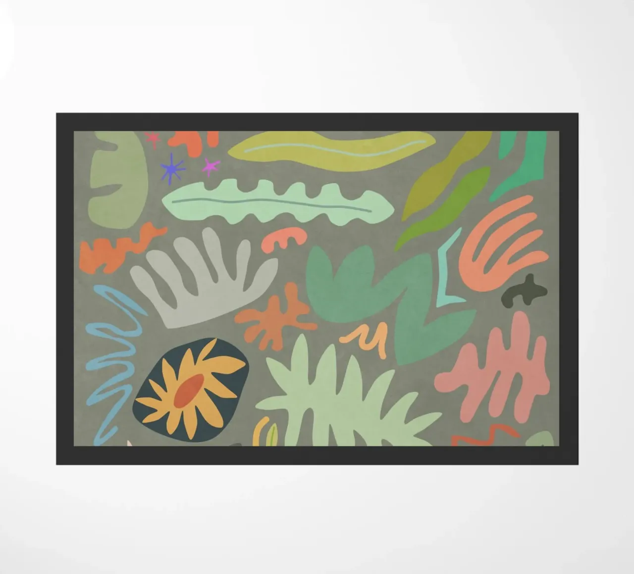 Botanische kleur II deurmat van amini54