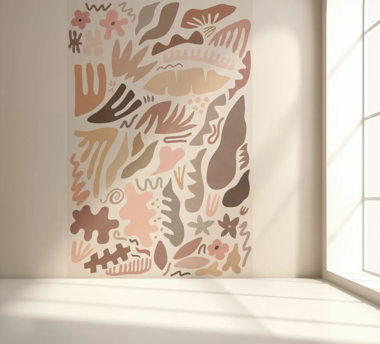 Blush Flora I fotobehang van amini54