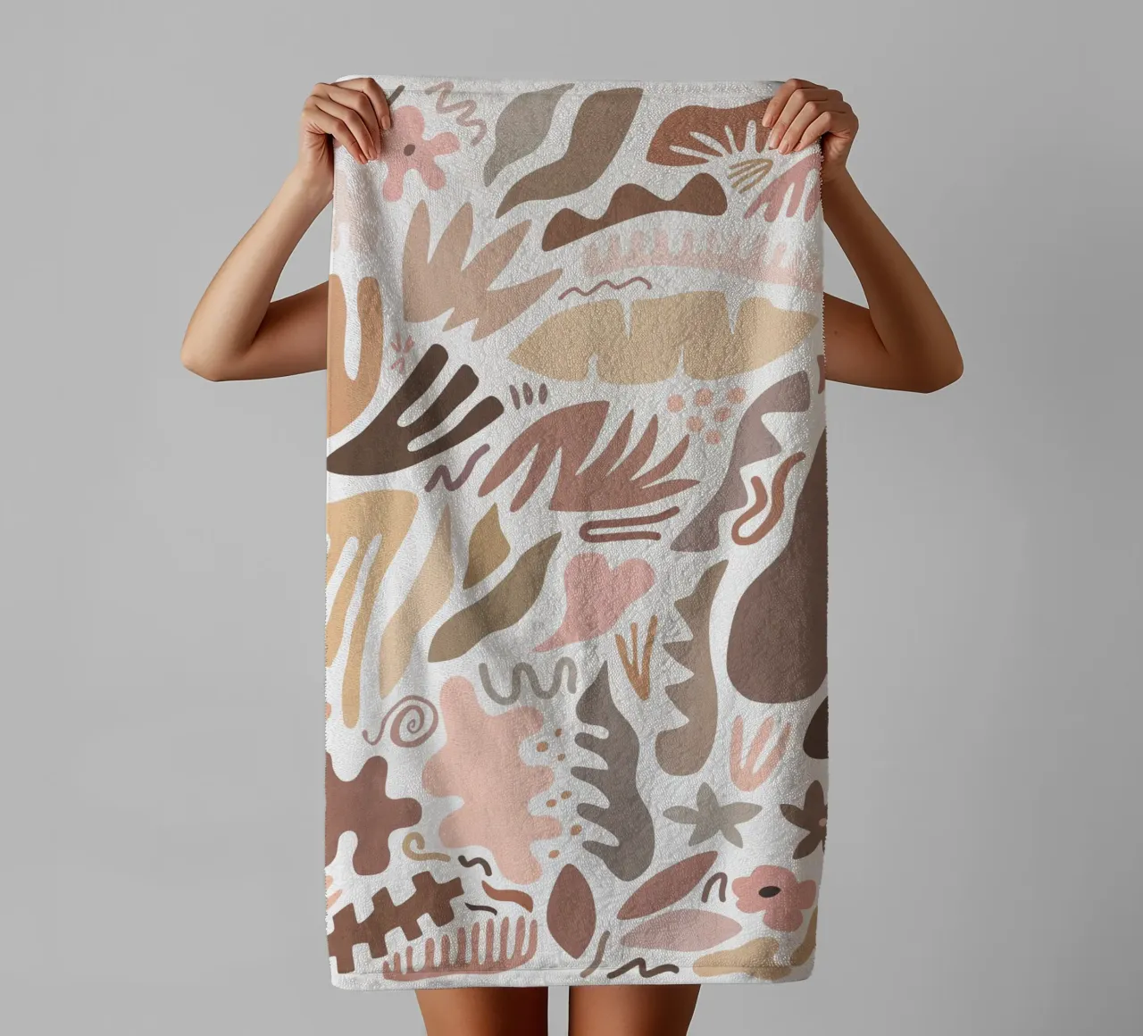 Blush Flora I towel by amini54