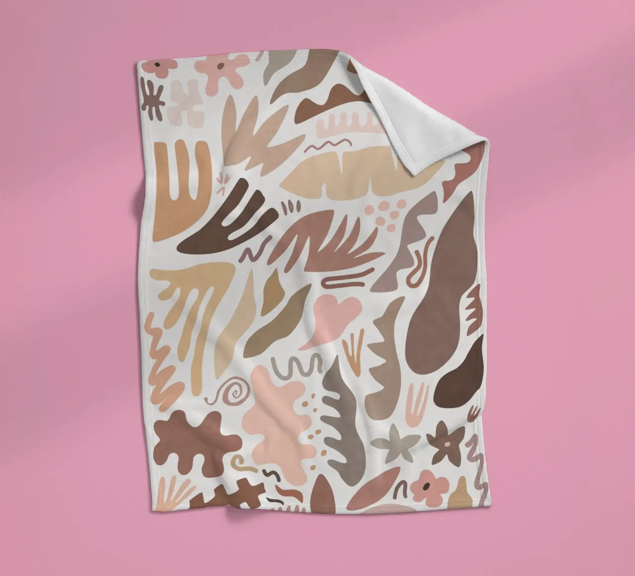 Blush Flora I fleece blanket by amini54