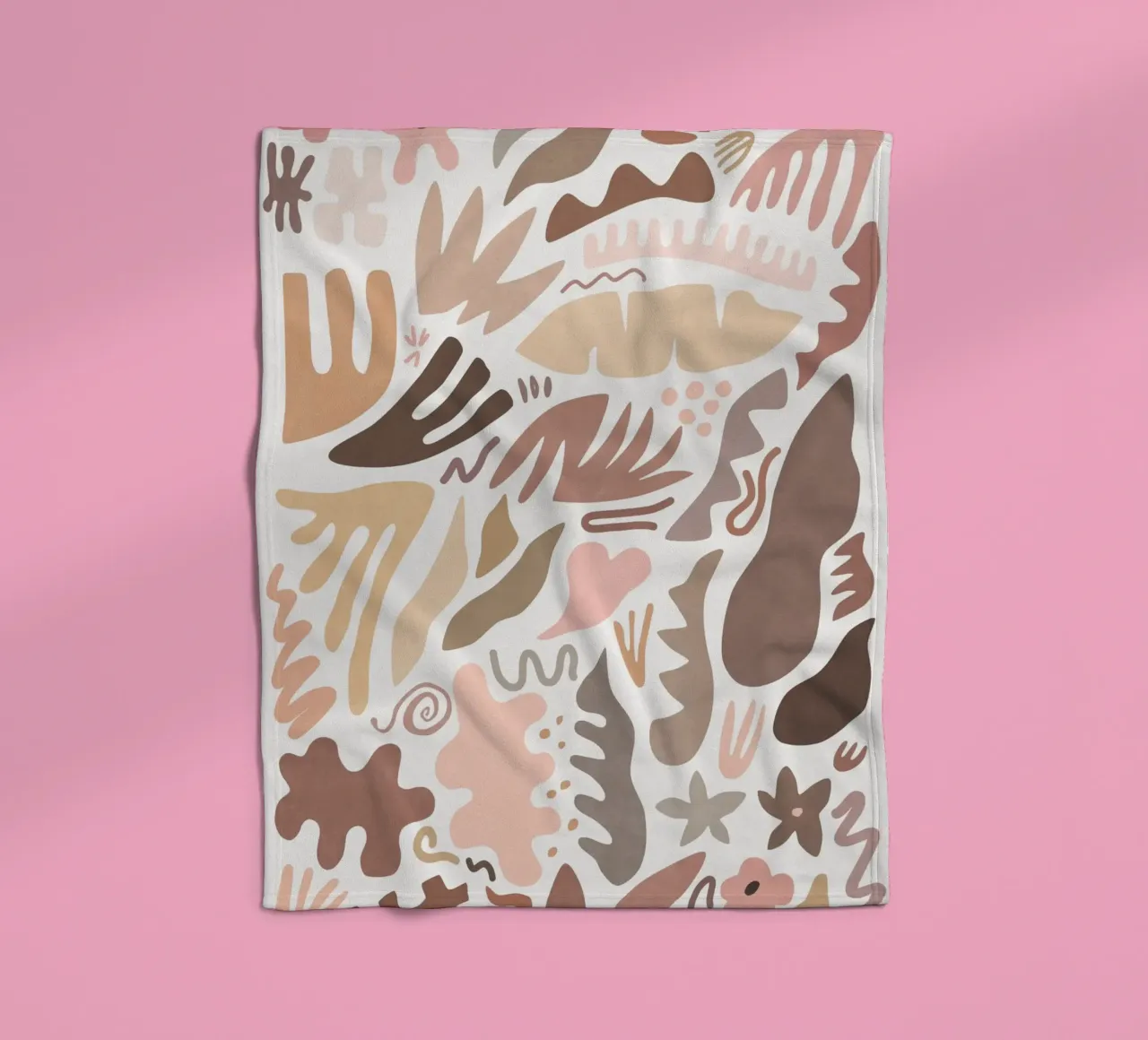 Blush Flora I fleece blanket by amini54