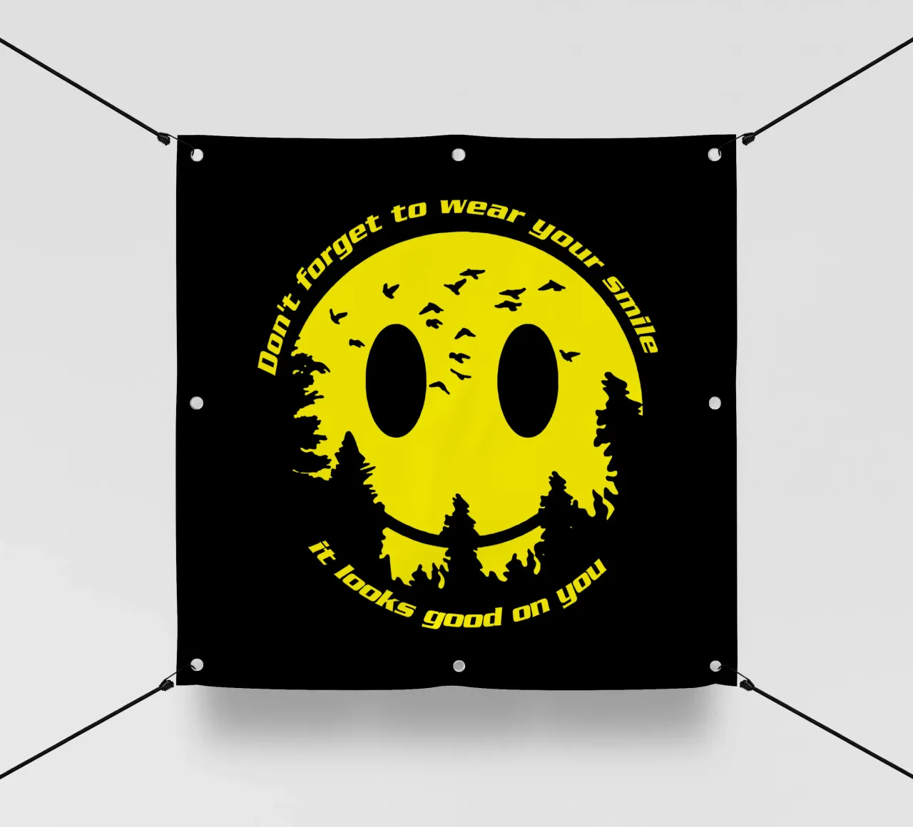 Non dimenticate di indossare il vostro sorriso telo in pvc da Gunawan Rb