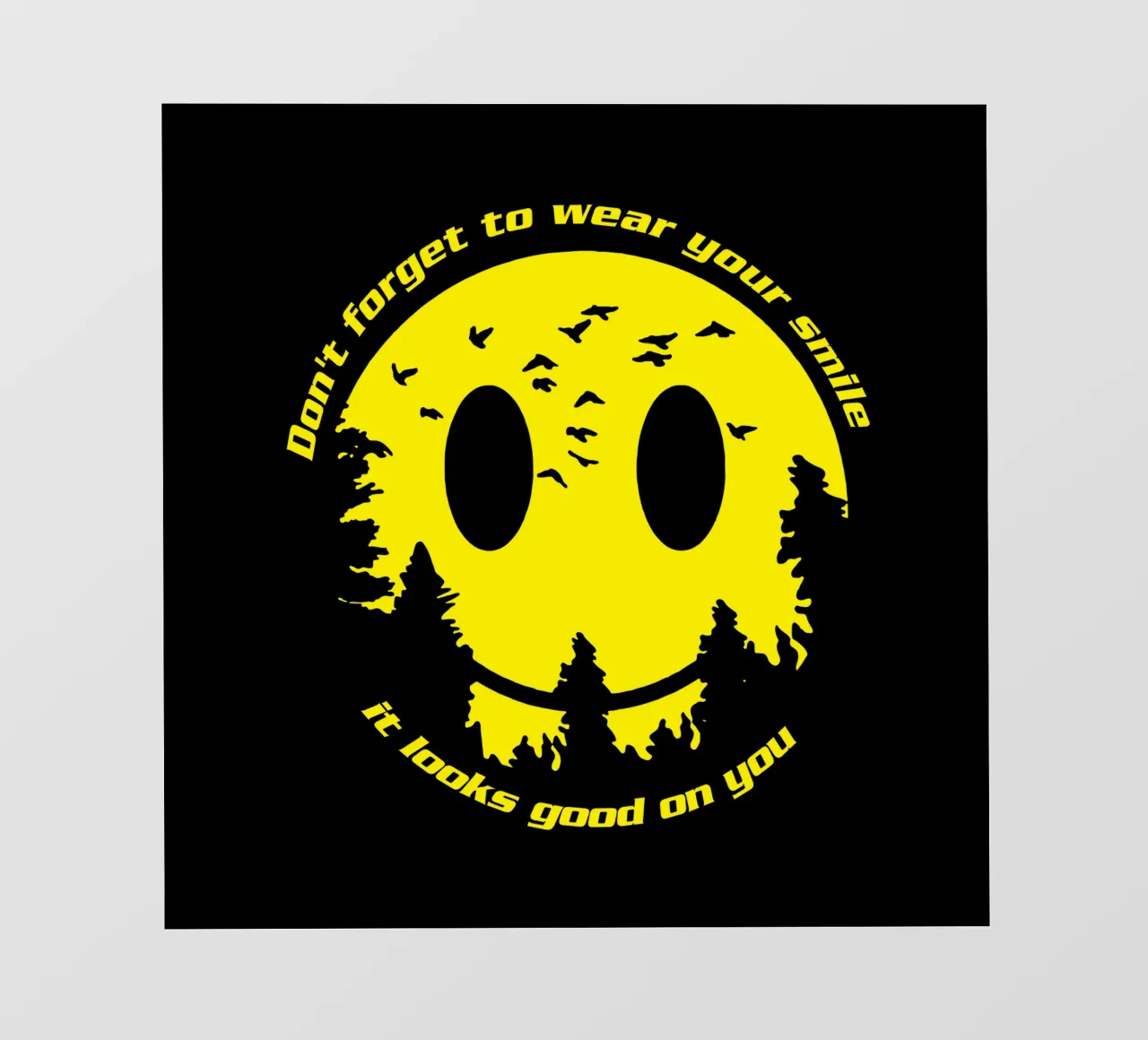 Non dimenticate di indossare il vostro sorriso telo in pvc da Gunawan Rb