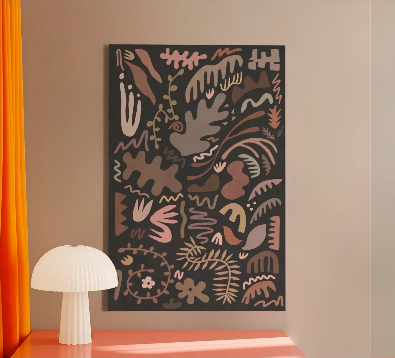 Blush Flora II canvas with Floater frame by amini54