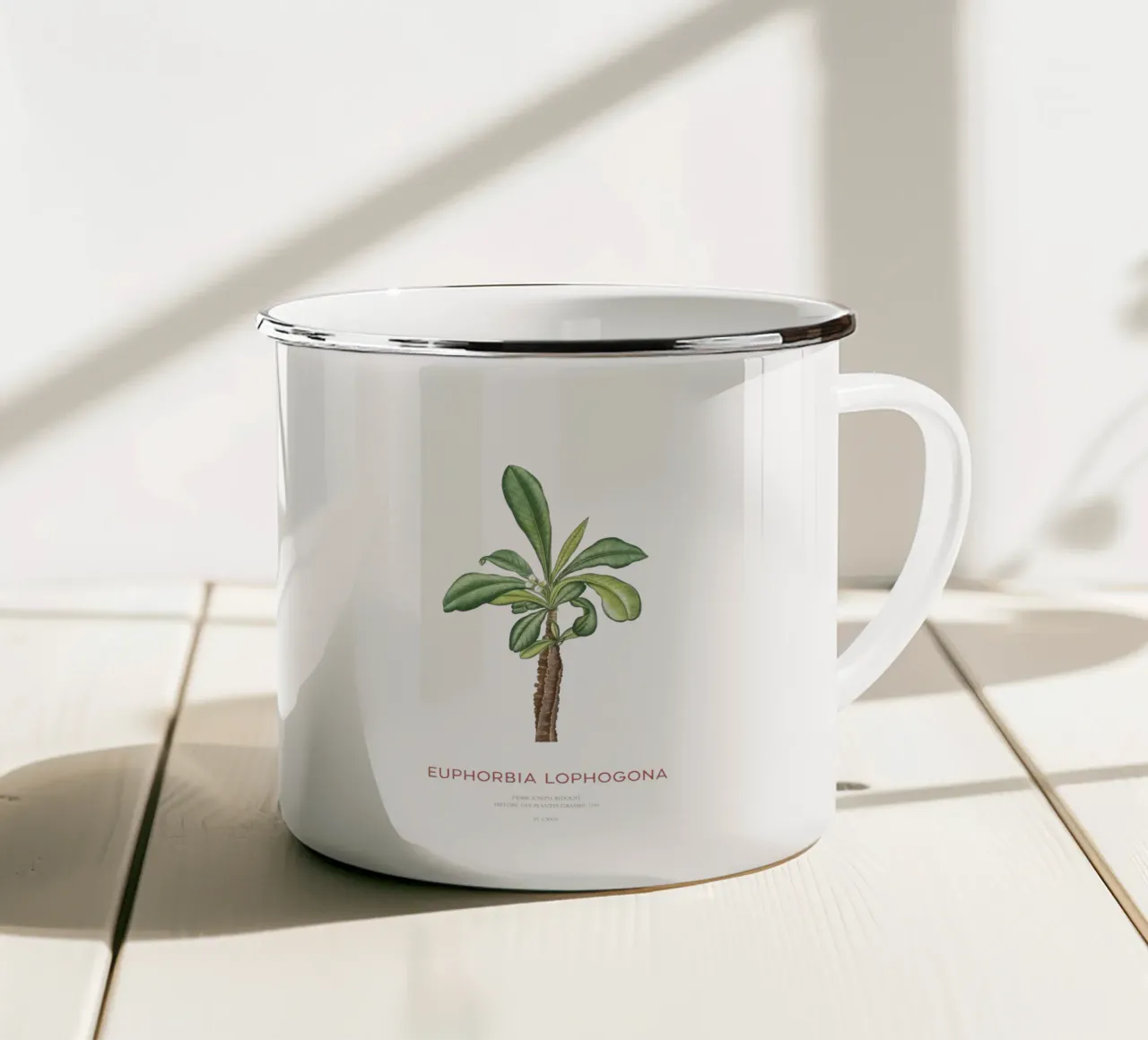 Randramboay of Euphorbia Lophogona emaille mok van Vintagrafica