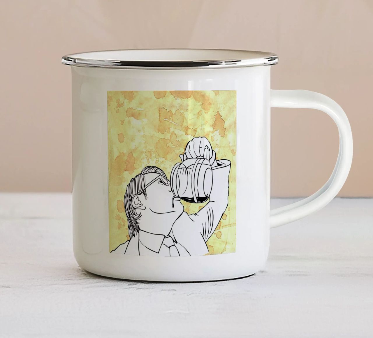 Coffee tazza in smalto da Linda van Bruggen