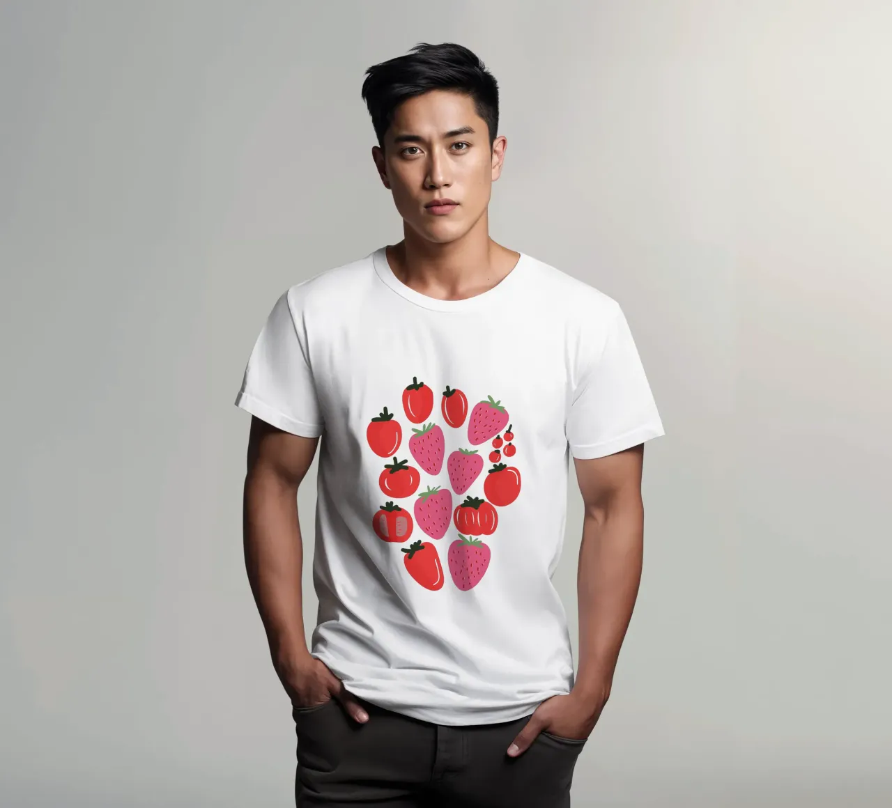 Tomatoes and Strawberries t-shirt da anisillustration