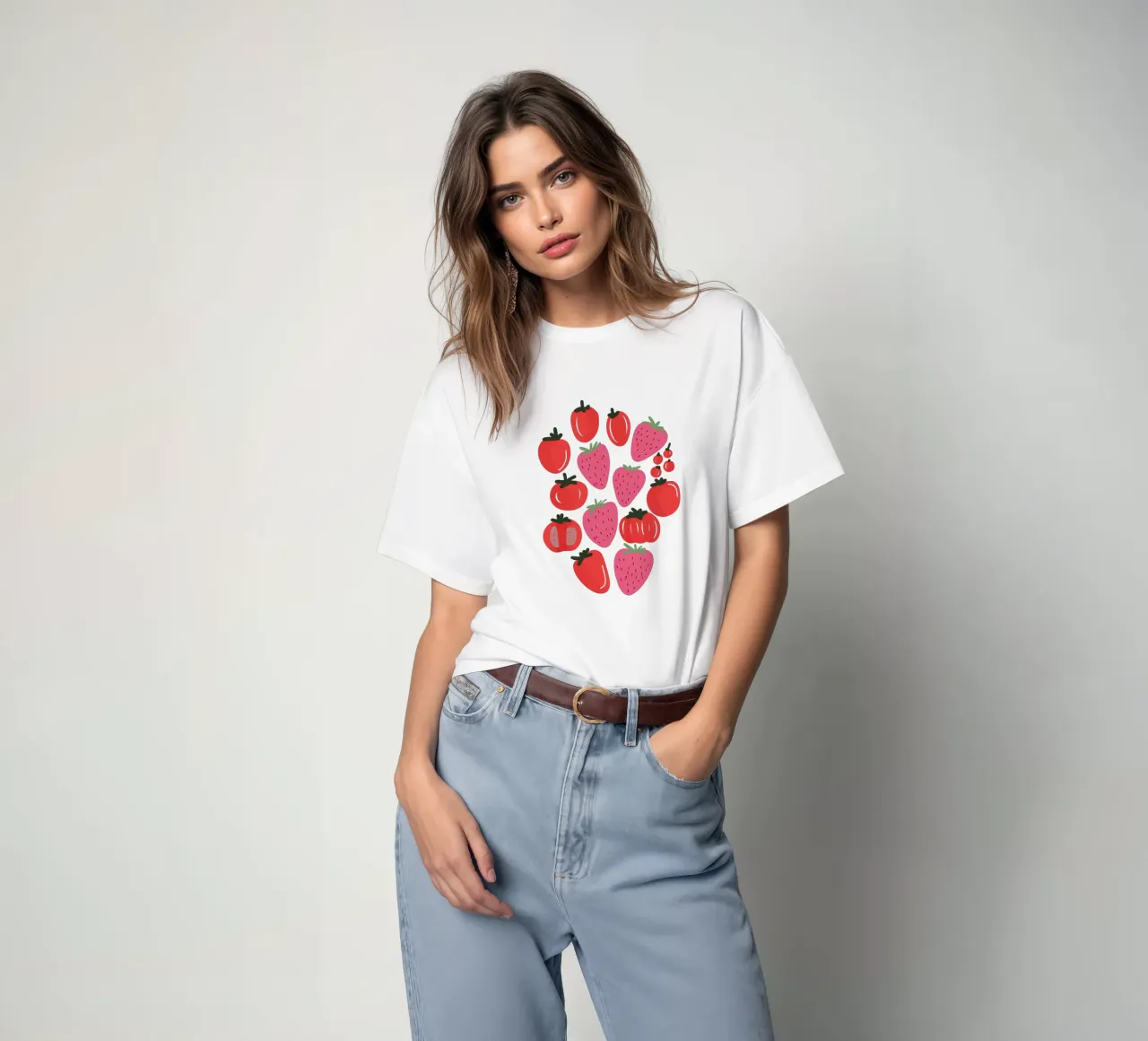 Tomatoes and Strawberries t-shirt da anisillustration