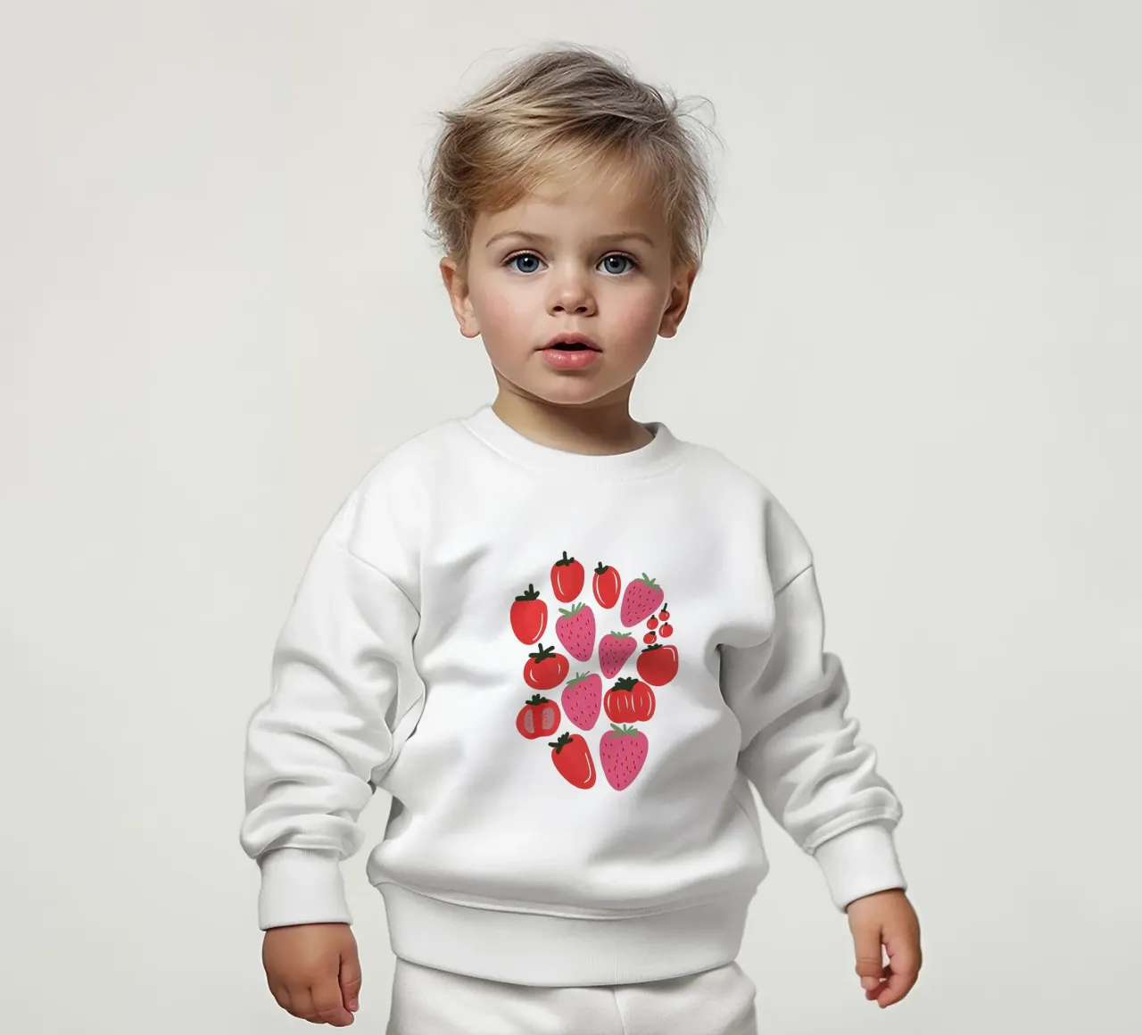 Tomatoes and Strawberries sudadera de bebé de anisillustration