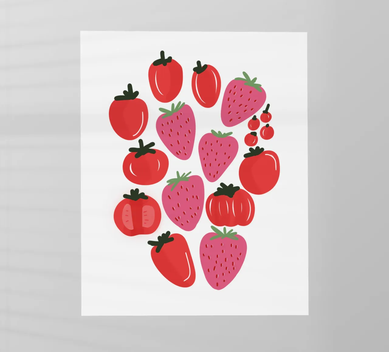 Tomatoes and Strawberries pellicola backlit da anisillustration