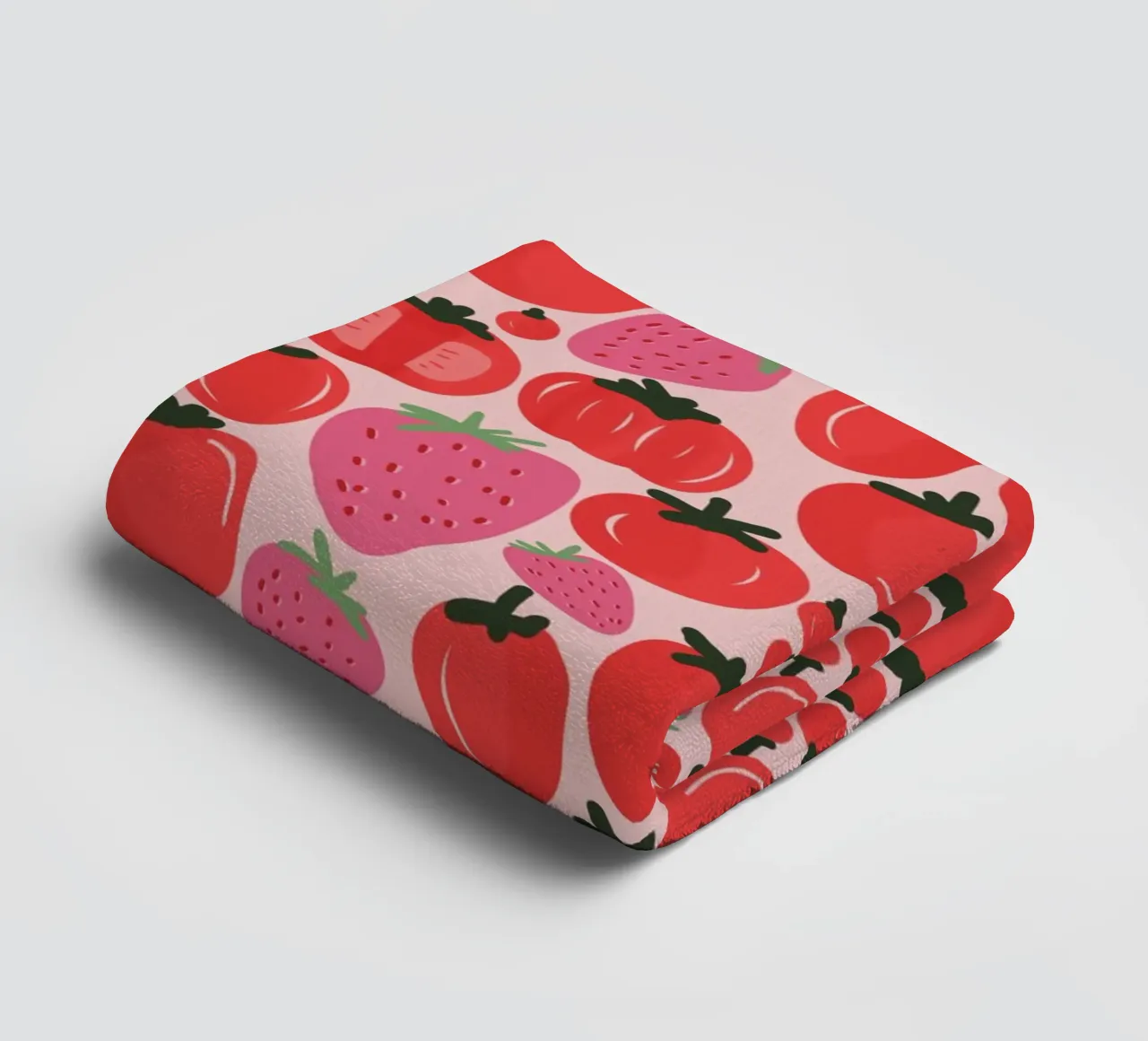 Tomatoes and Strawberries Handtuch von anisillustration