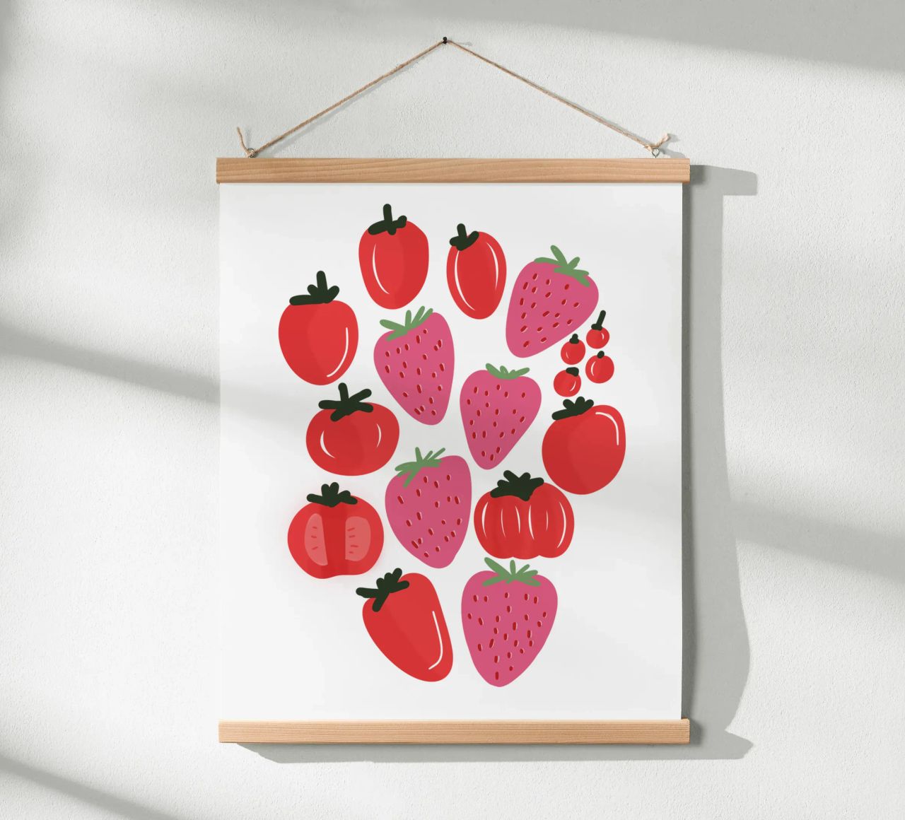 Tomatoes and Strawberries poster by anisillustration
