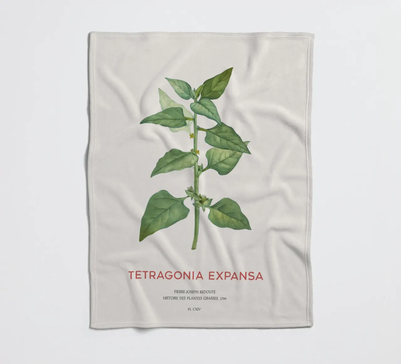 Neuseeländischer Spinat oder Tetragonia Expansa Fleecedecke von Vintagrafica