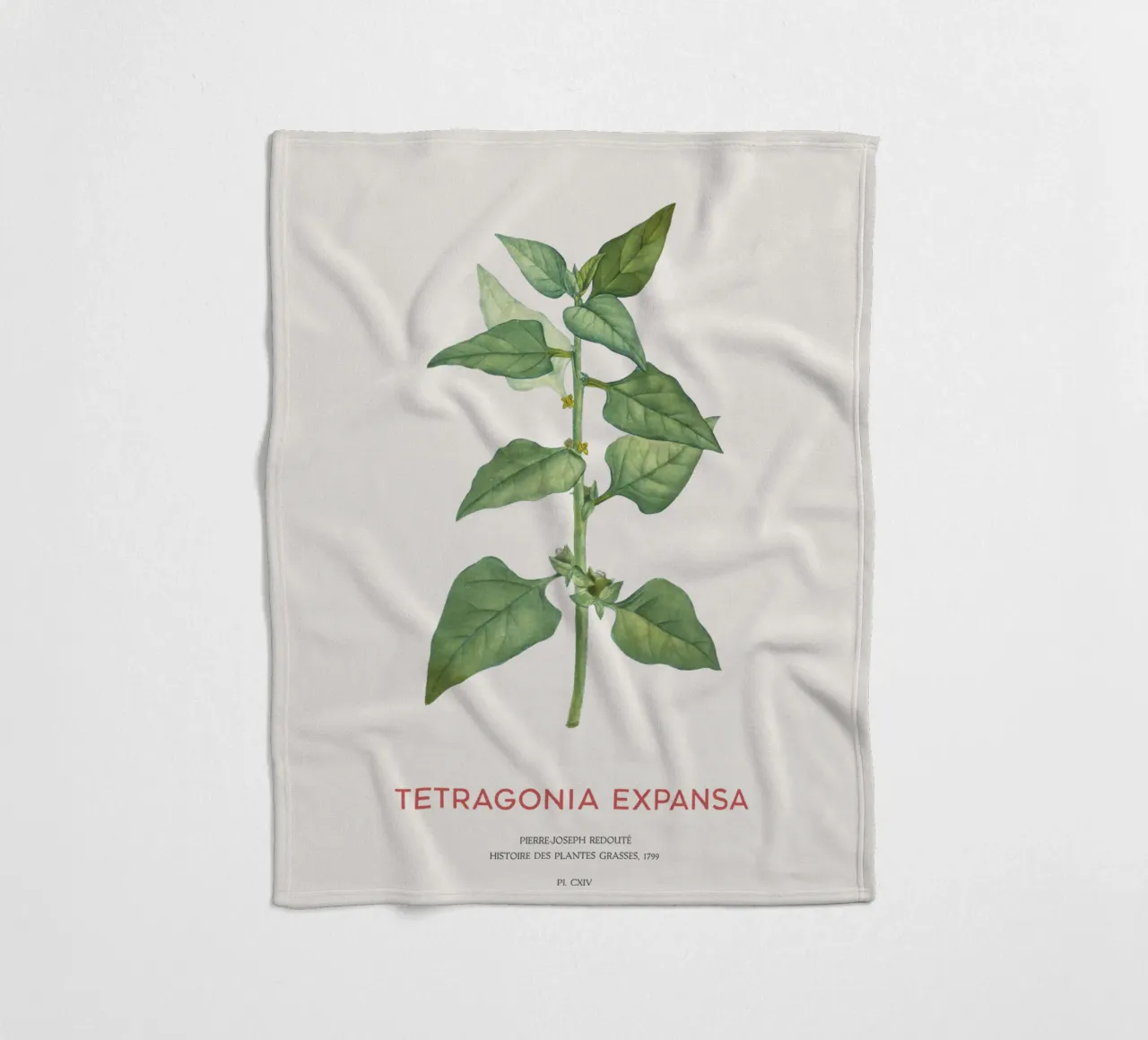 Neuseeländischer Spinat oder Tetragonia Expansa Fleecedecke von Vintagrafica