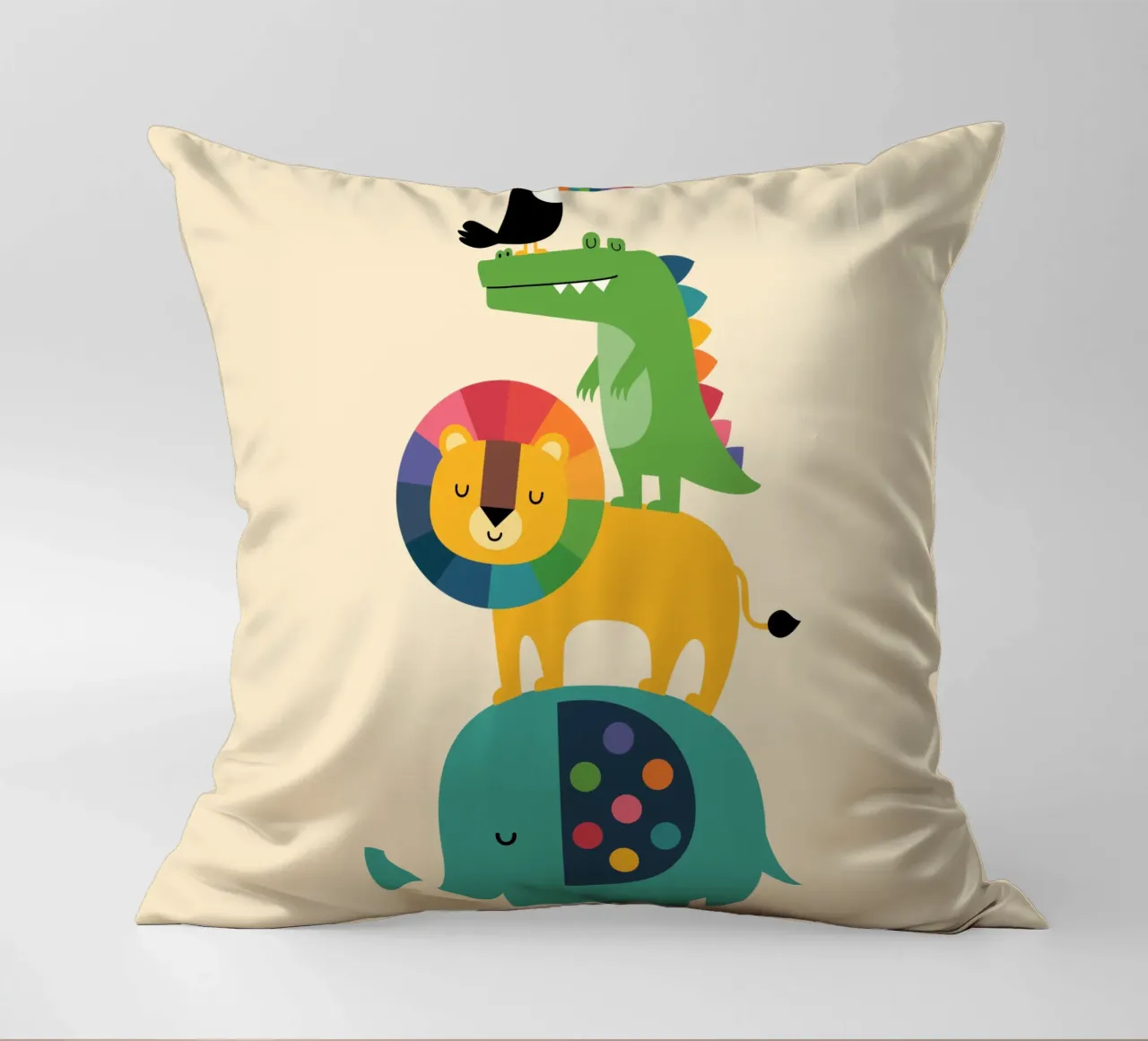 Safari arcobaleno cuscino da Andy Westface