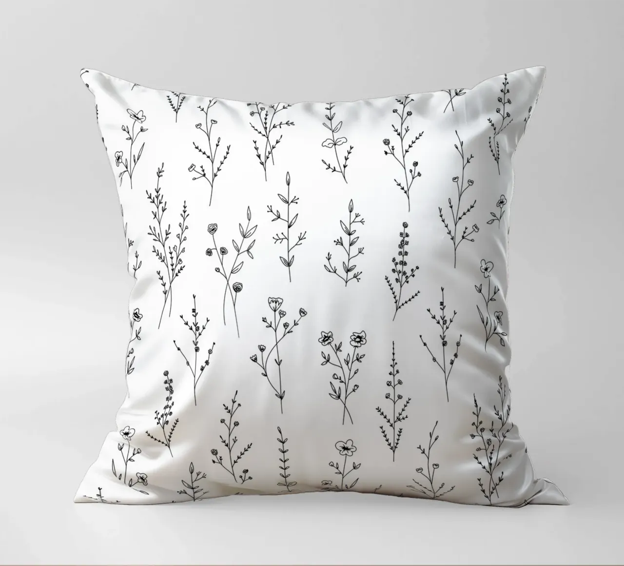 New Wildflowers Pattern decorative cushion by anisillustration