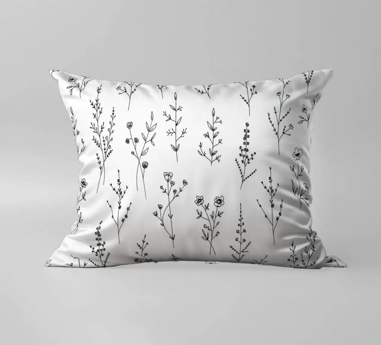 New Wildflowers Pattern decorative cushion by anisillustration
