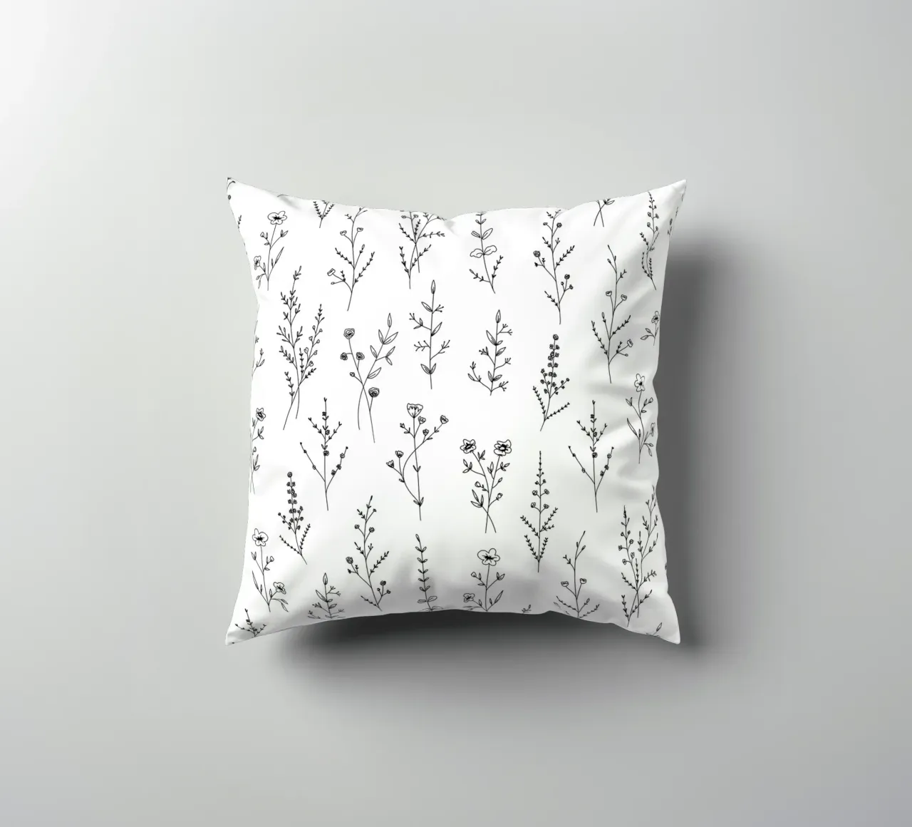 New Wildflowers Pattern decorative cushion by anisillustration