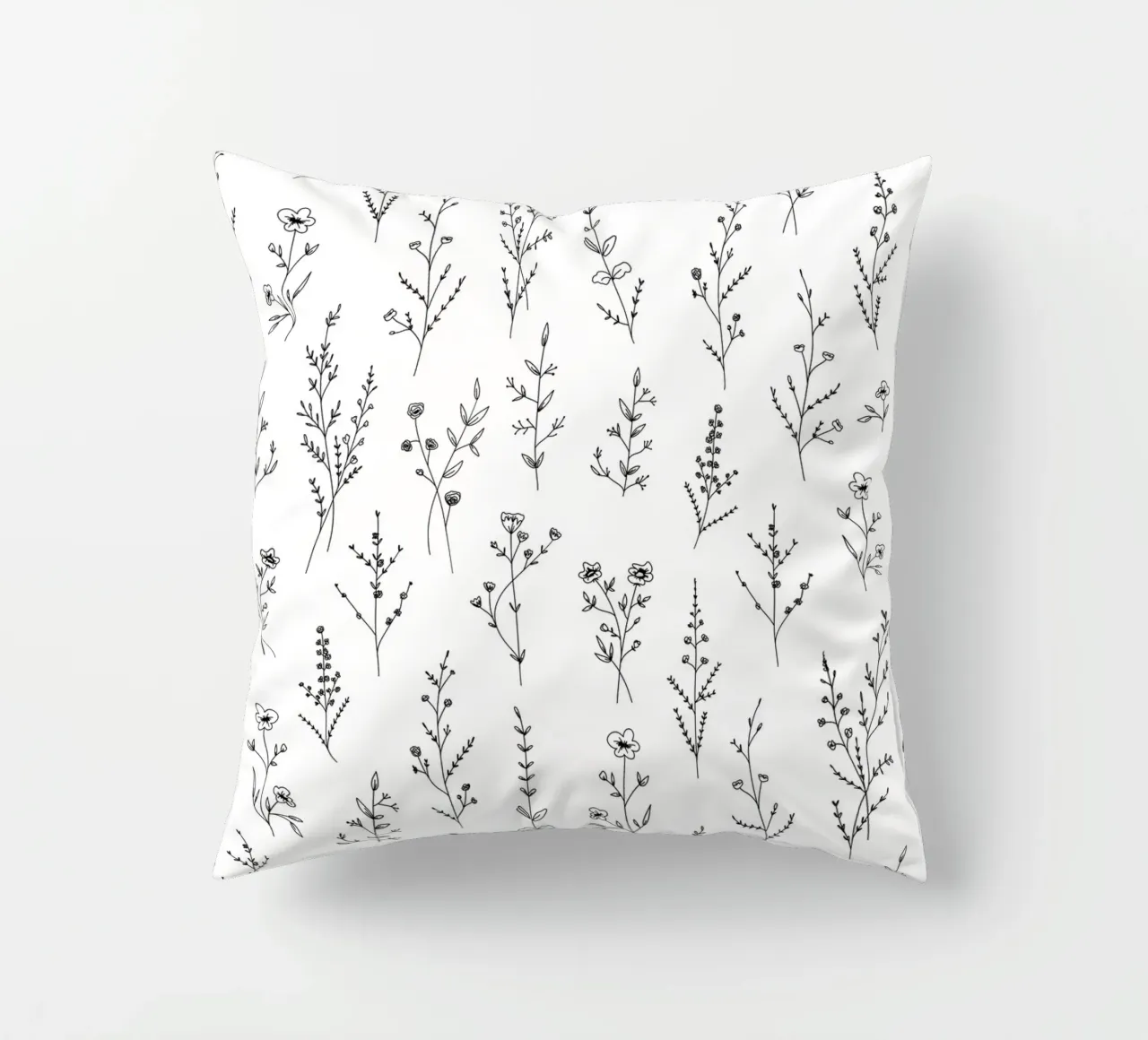 New Wildflowers Pattern decorative cushion by anisillustration