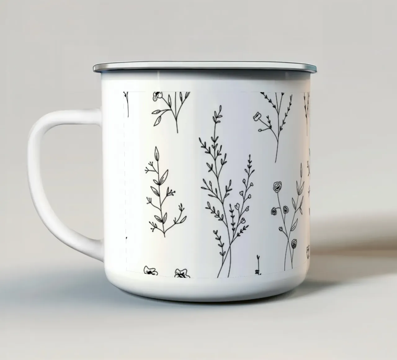 New Wildflowers Pattern tazza in smalto da anisillustration