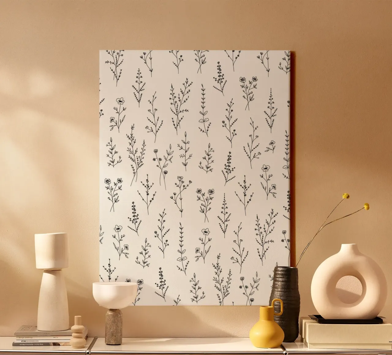 New Wildflowers Pattern canvas by anisillustration