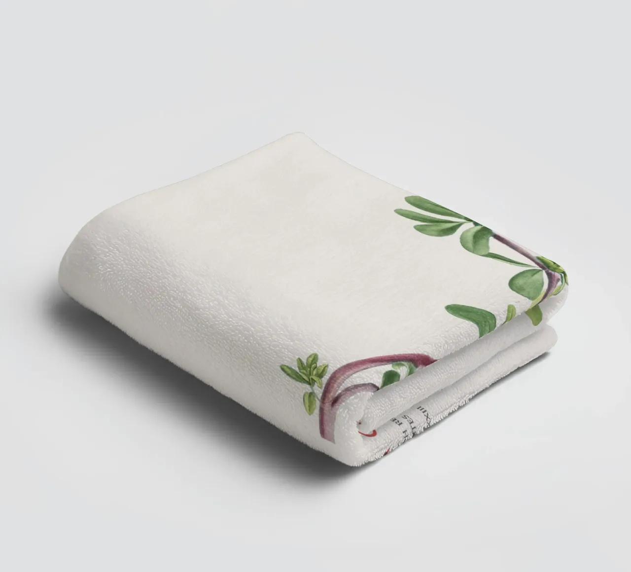 Pursley or Portulaca Oleracea towel by Vintagrafica