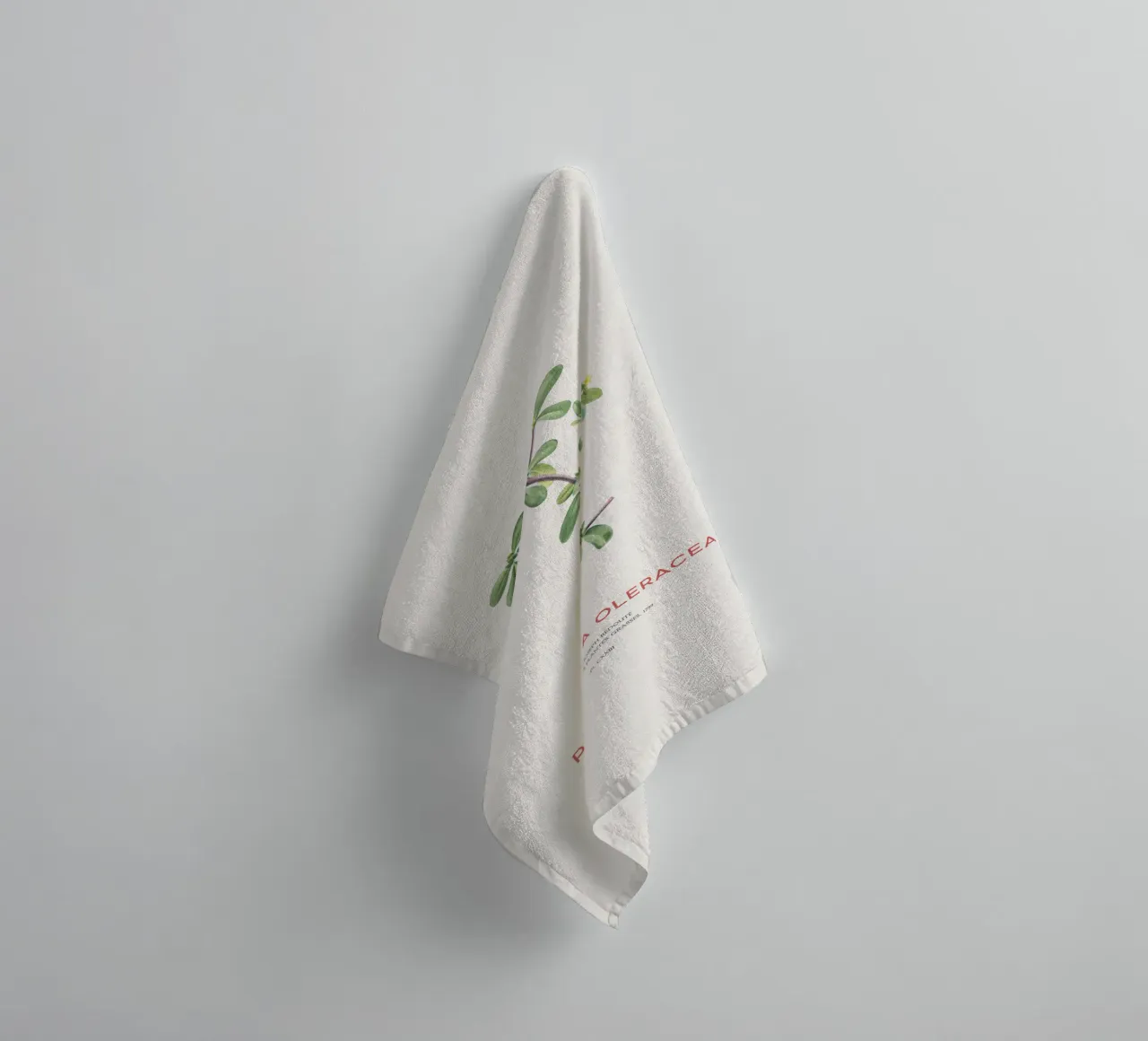 Pursley or Portulaca Oleracea towel by Vintagrafica