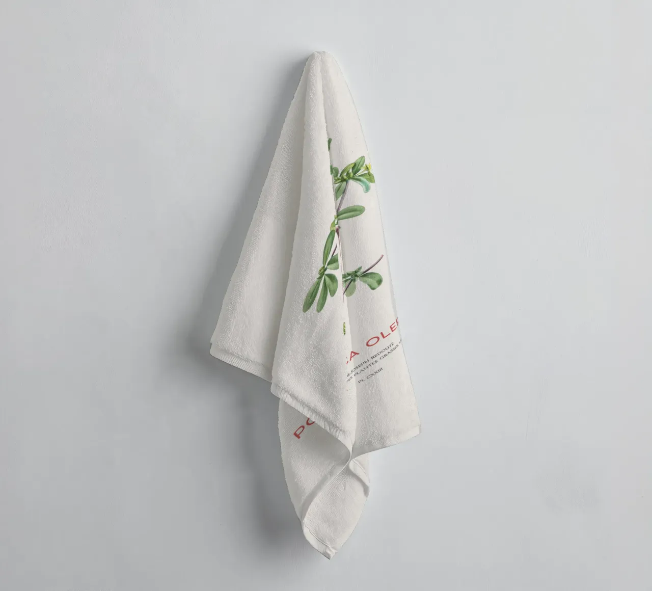 Pursley or Portulaca Oleracea towel by Vintagrafica