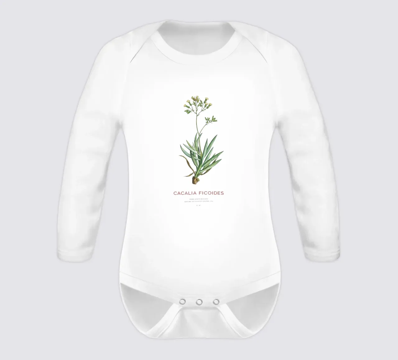 Mount Everest Senecio or Cacalia ficoides long-sleeve baby romper by Vintagrafica