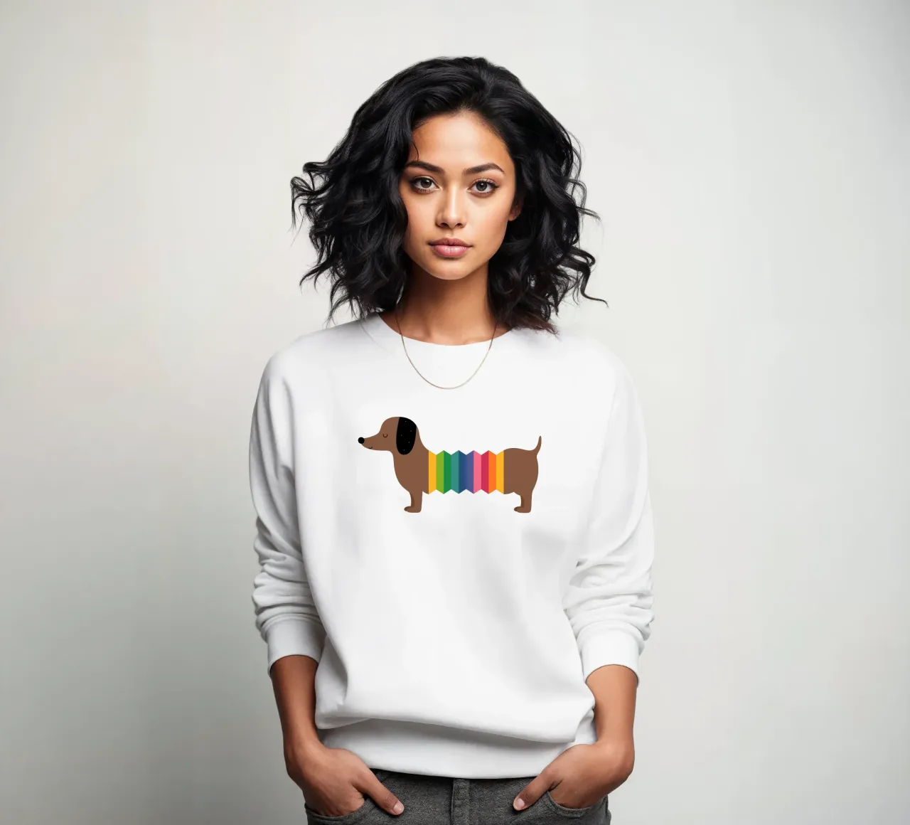 Arcobaleno Dooooog felpa da Andy Westface