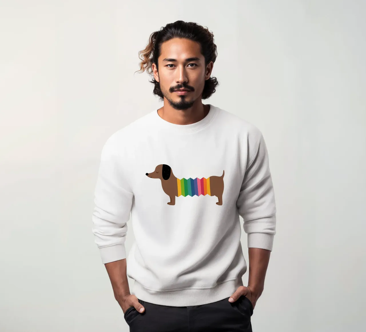 Arcobaleno Dooooog felpa da Andy Westface