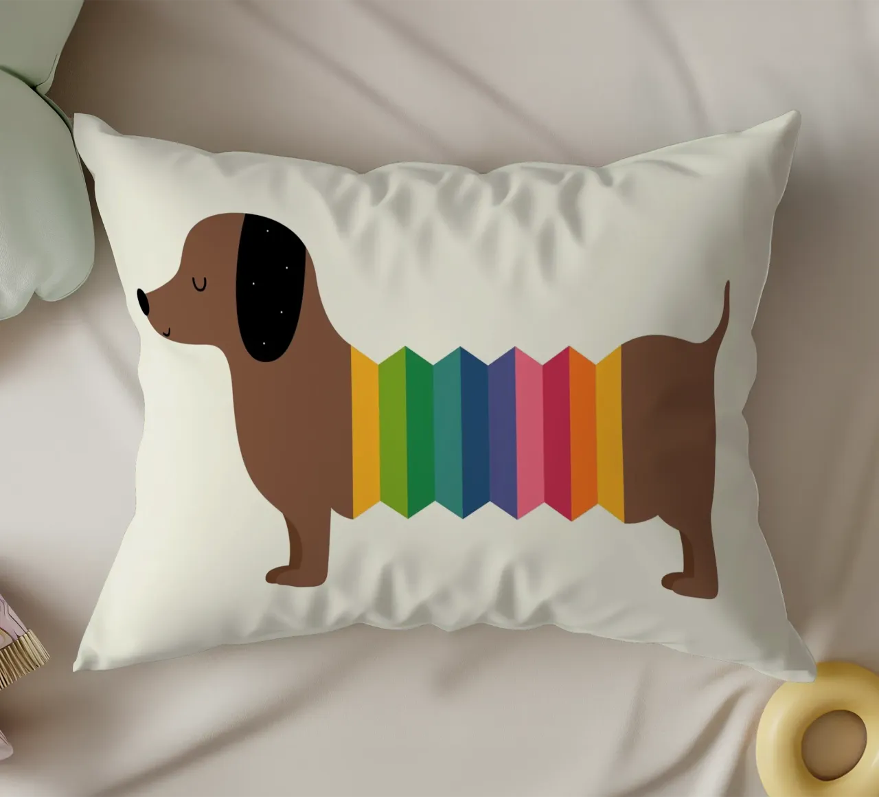 Arcobaleno Dooooog cuscino da Andy Westface